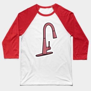 Steel Water Supply Faucets For Bathroom And Kitchen Sink Sticker vector illustration. Home interior objects icon concept. Kitchen faucet sticker design logo with shadow. Baseball T-Shirt